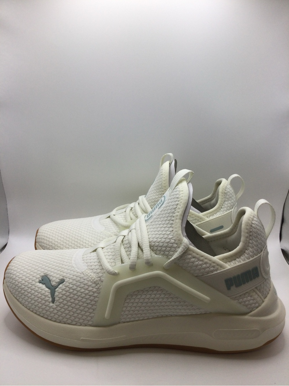 Puma White Knit Slip-On Sneakers with Gum Outsole - Picture 4 of 8